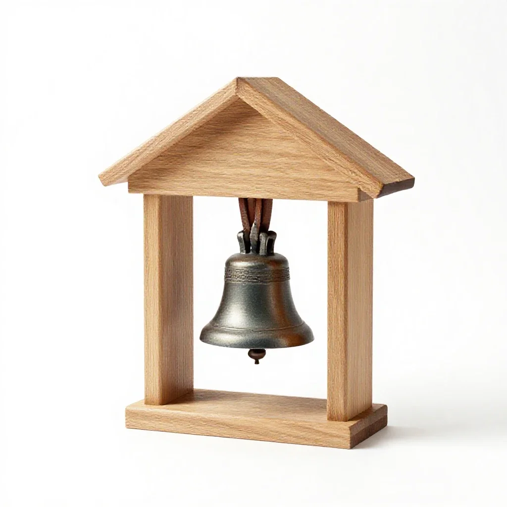 Bell cote isolated on a white background