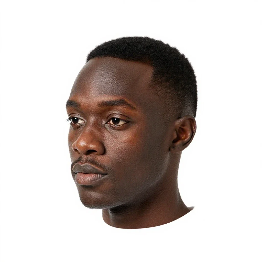 Blackface isolated on a white background
