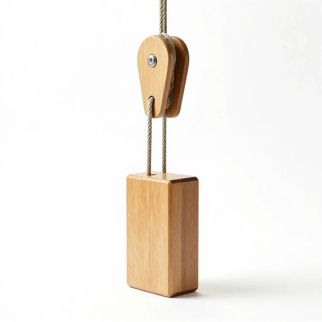 Block and tackle isolated on a white background