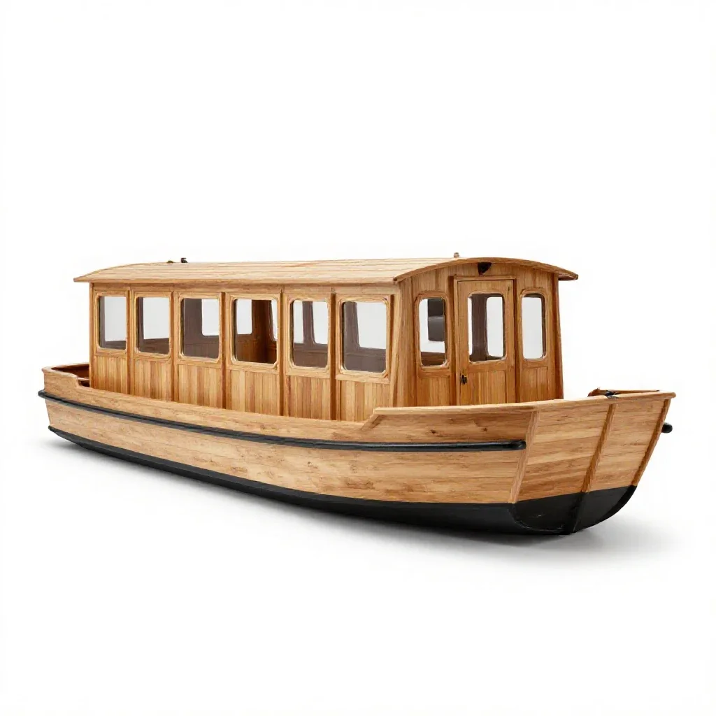 Boat train isolated on a white background