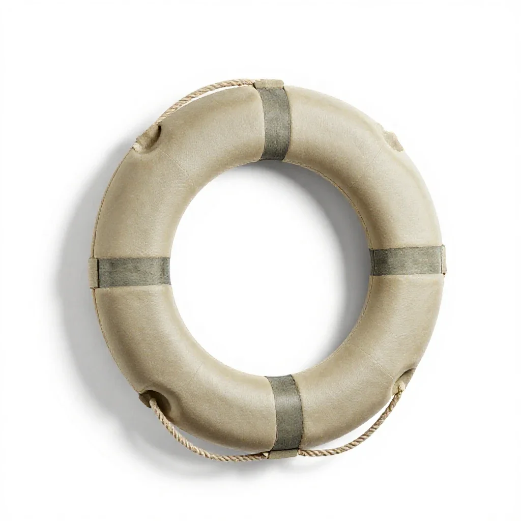 Breeches buoy isolated on a white background