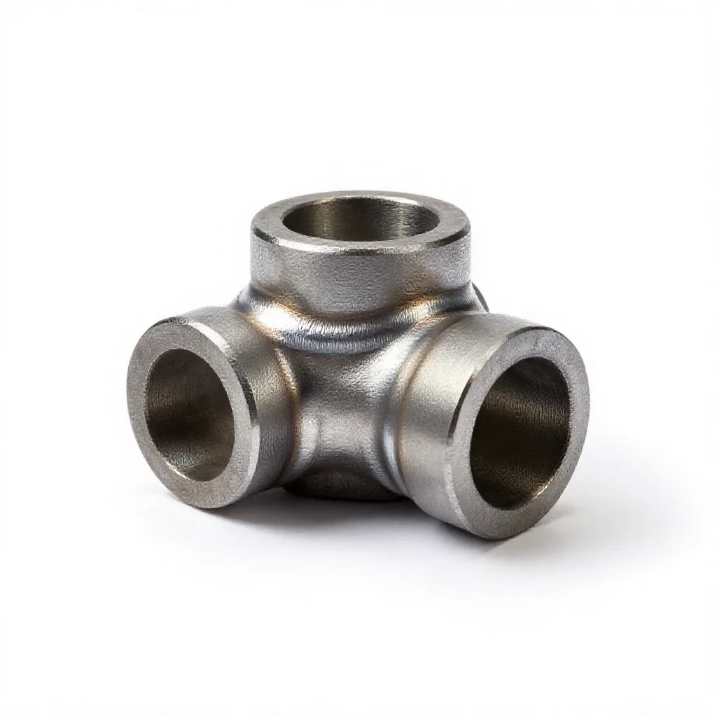 Butt weld isolated on a white background