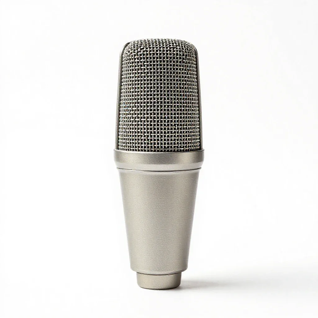 Cardioid microphone isolated on a white background
