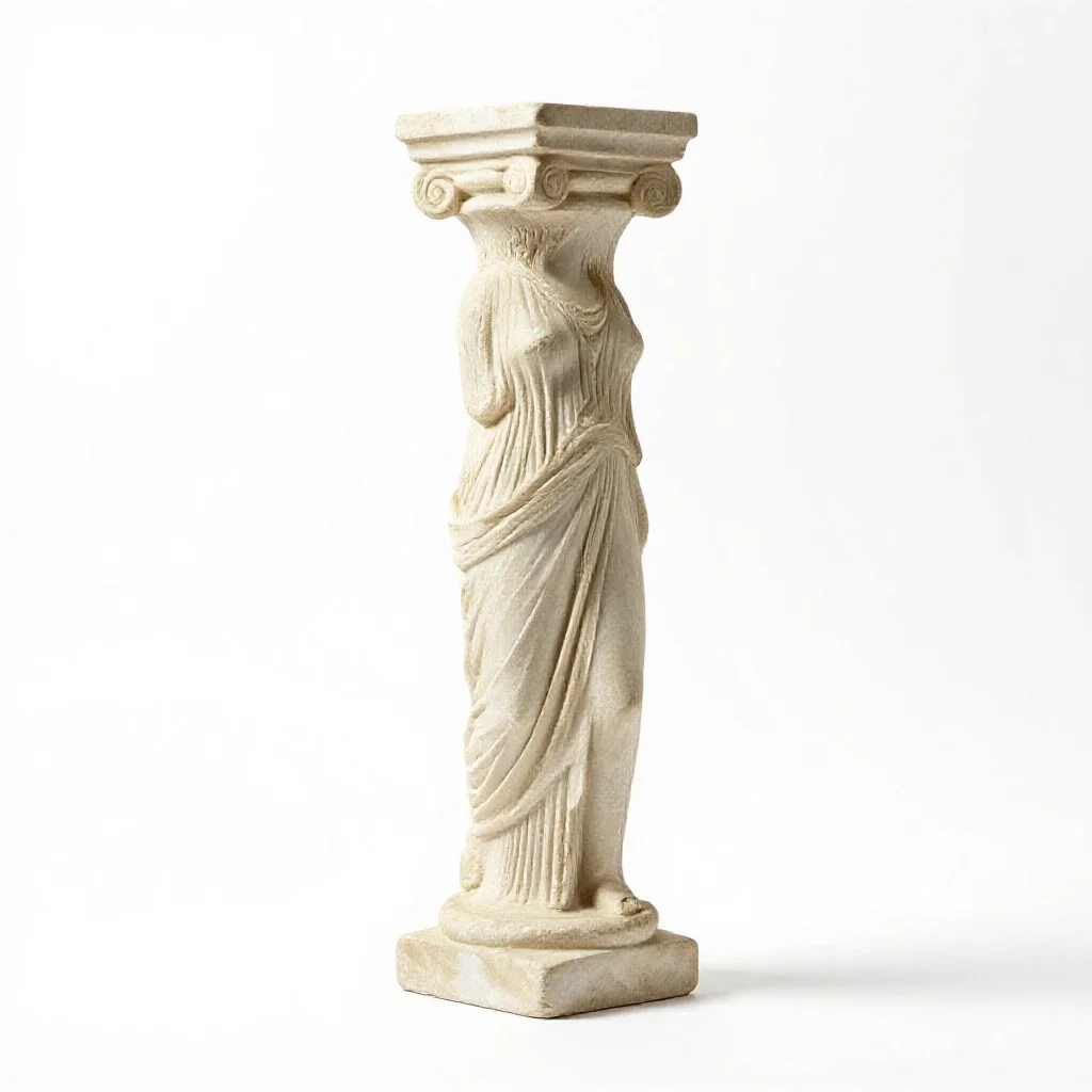 Caryatid isolated on a white background