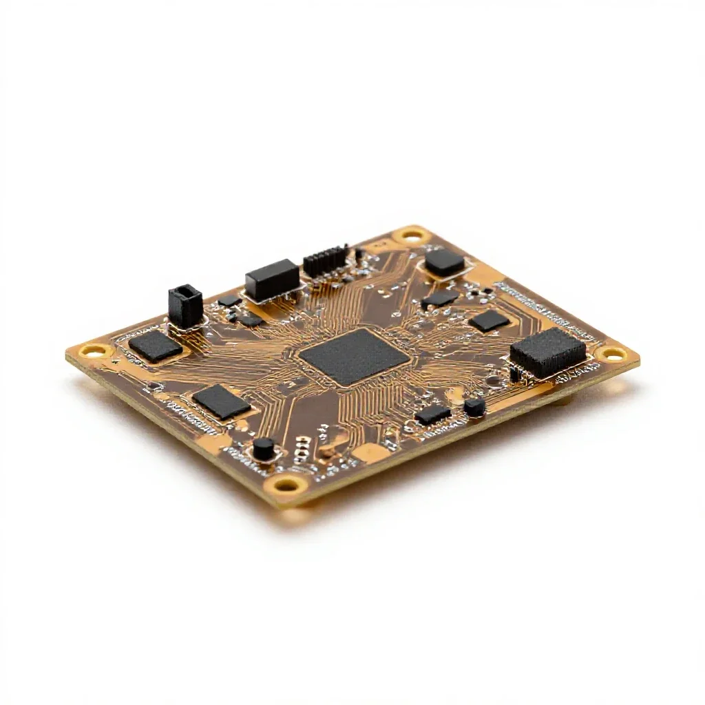 Circuit board isolated on a white background