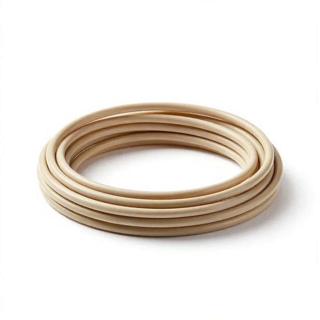 Coaxial cable isolated on a white background
