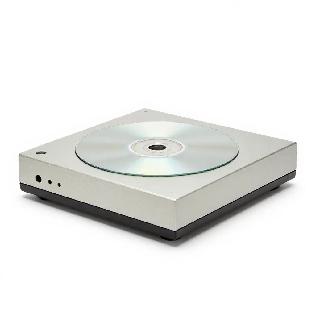 Compact-disk burner isolated on a white background