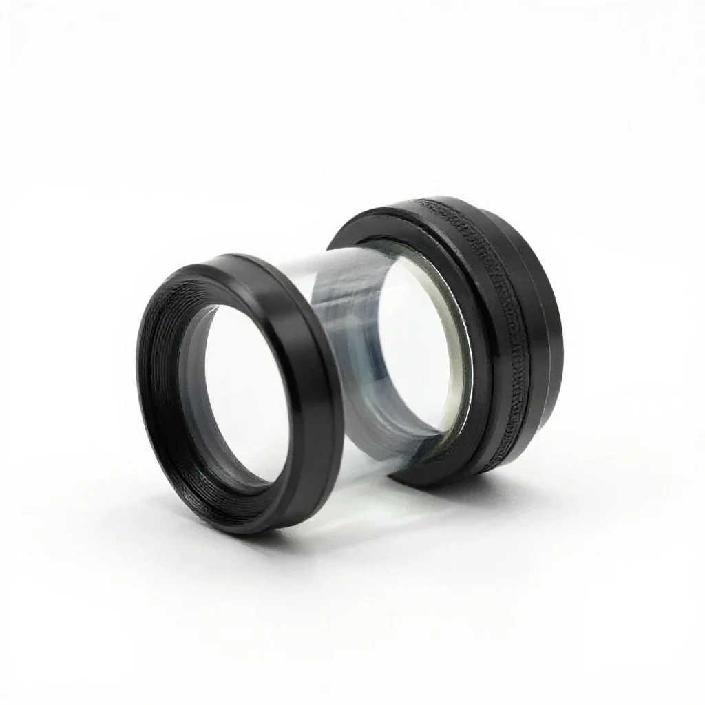Compound lens isolated on a white background