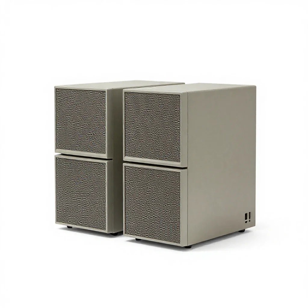 Computer system isolated on a white background