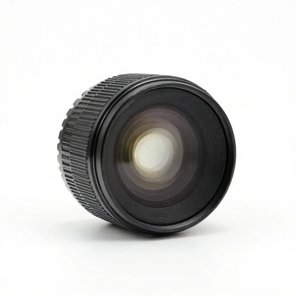 Converging lens isolated on a white background