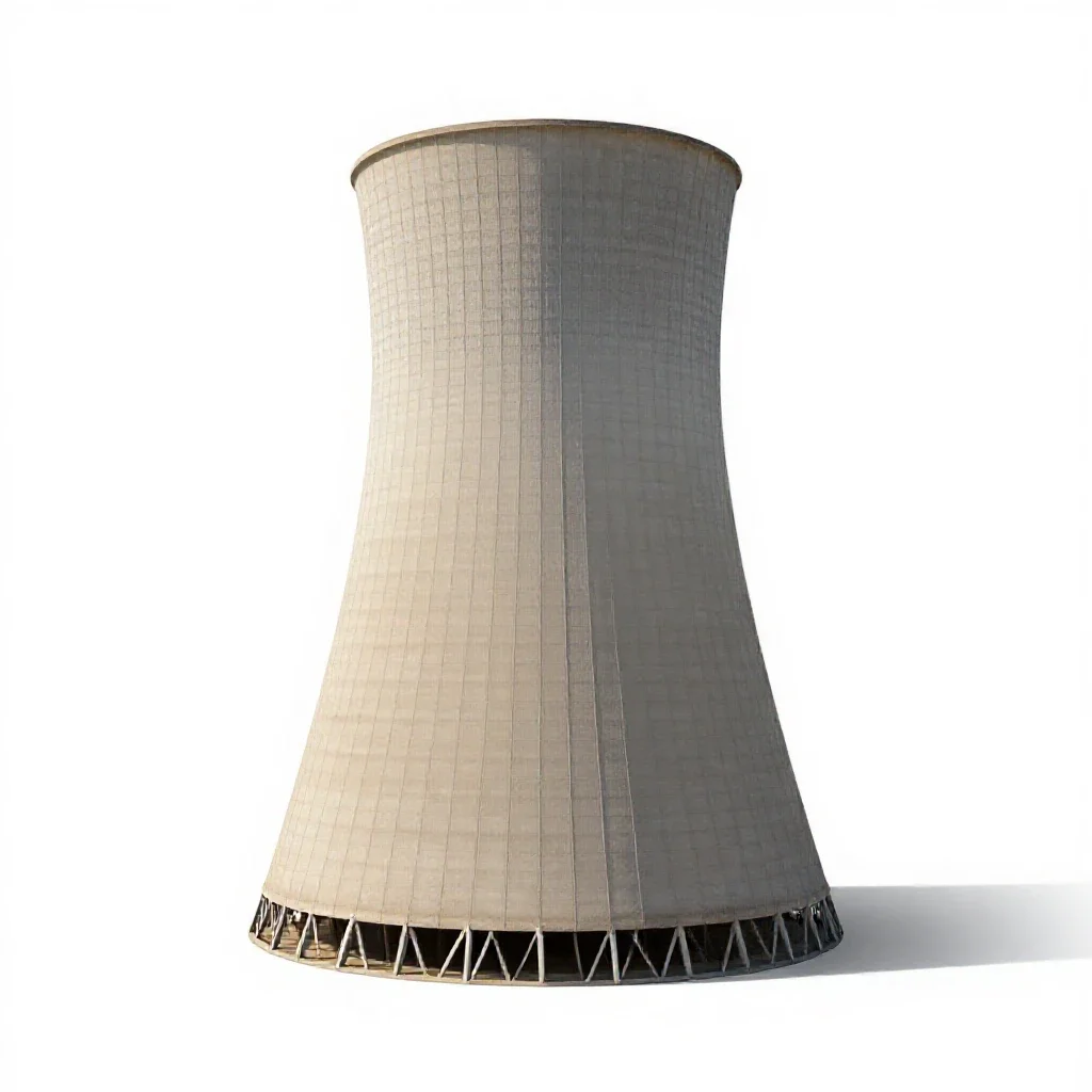 Cooling tower isolated on a white background