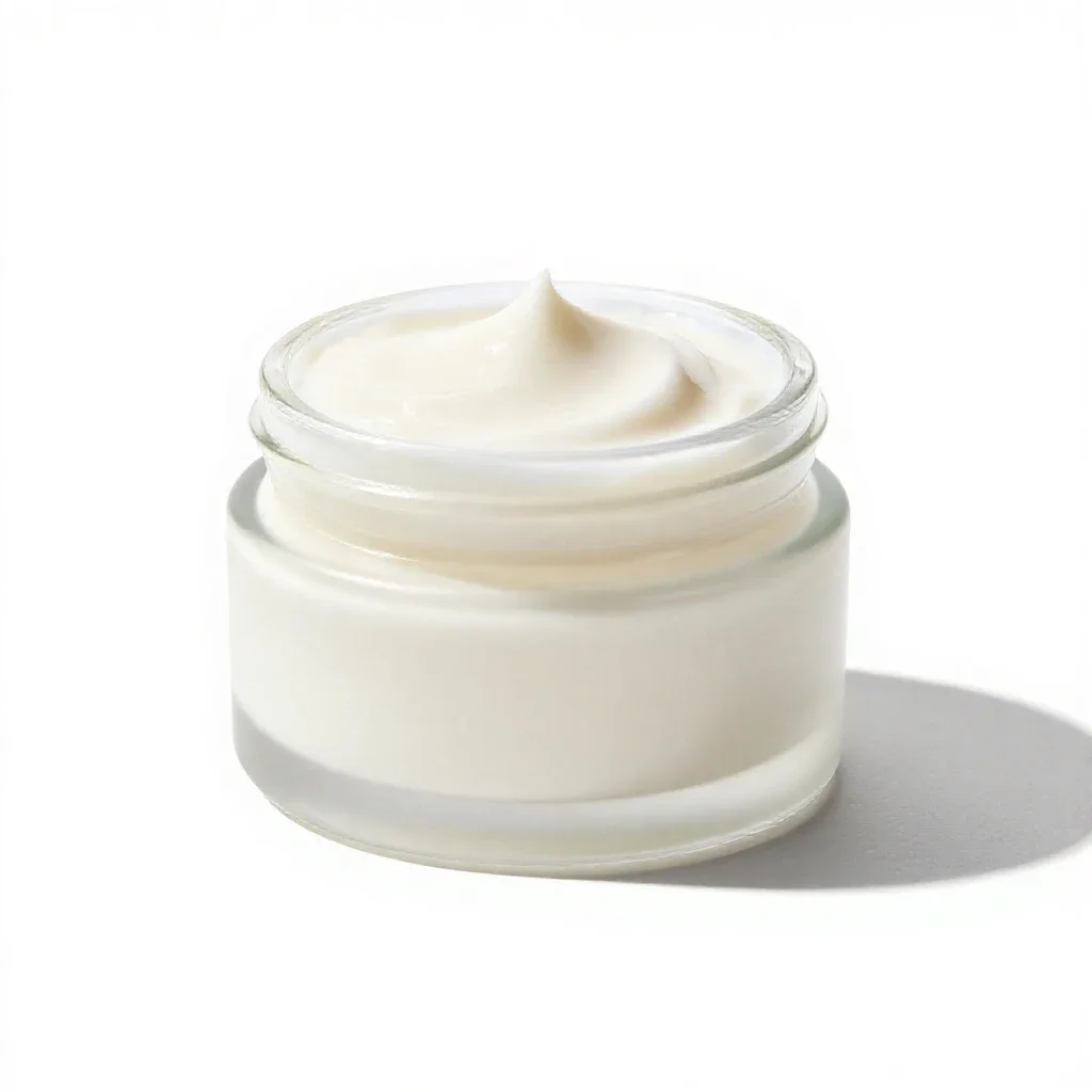 Cream isolated on a white background