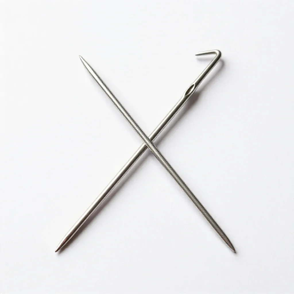 Crochet needle isolated on a white background