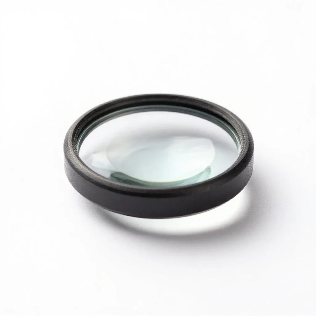 Crown lens isolated on a white background