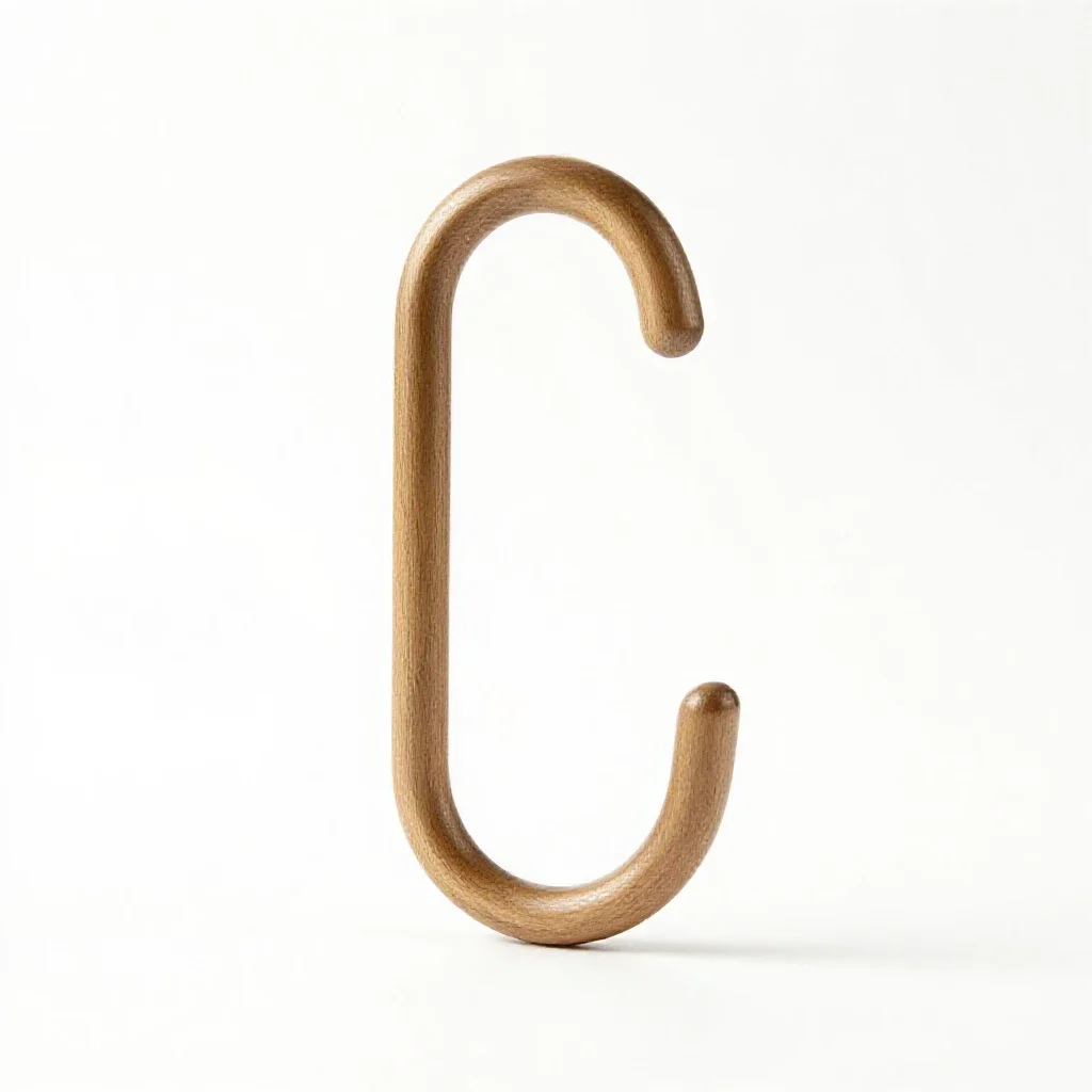 Cup hook isolated on a white background
