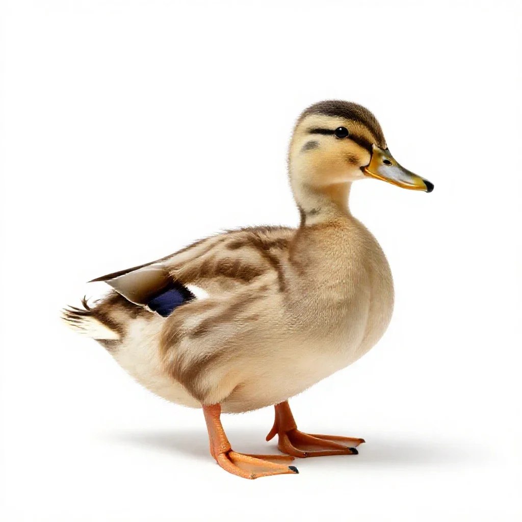 Duck down isolated on a white background