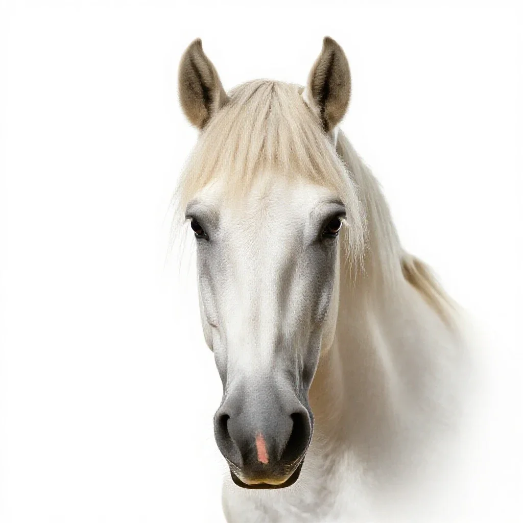 Forelock isolated on a white background