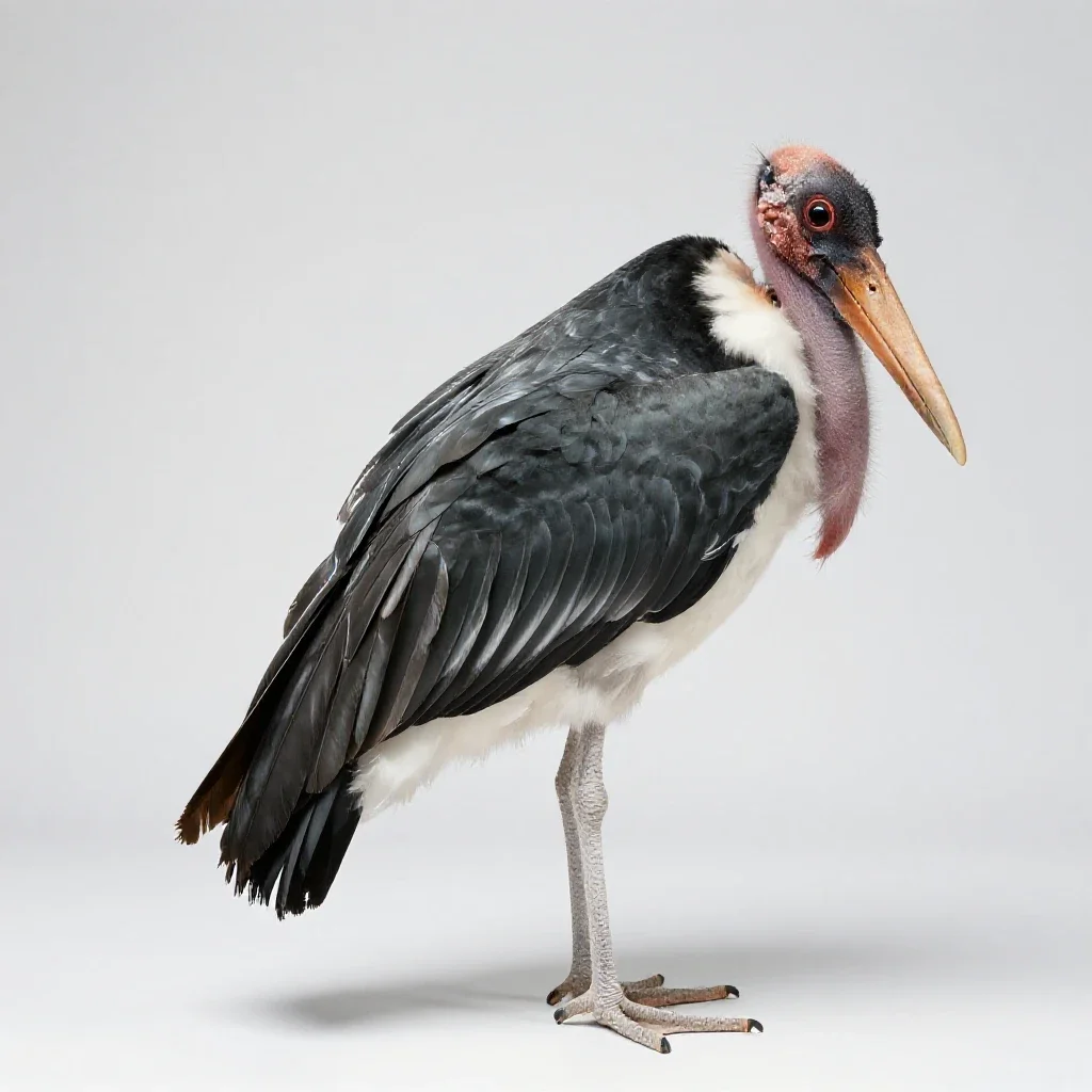 Marabou isolated on a white background