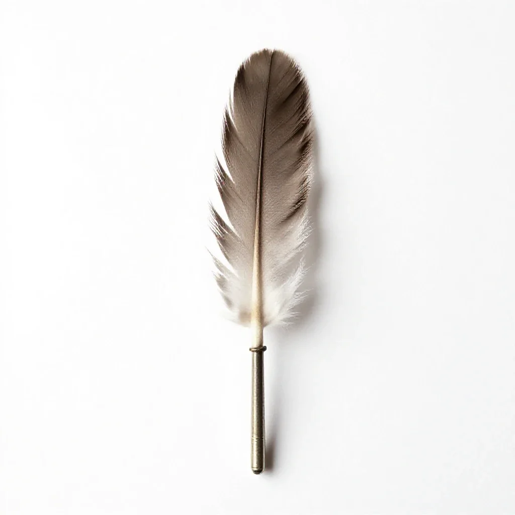 Saddle hackle isolated on a white background