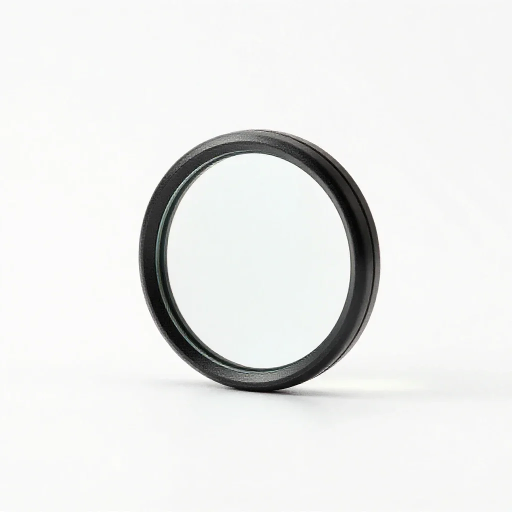 Achromatic lens isolated on a white background