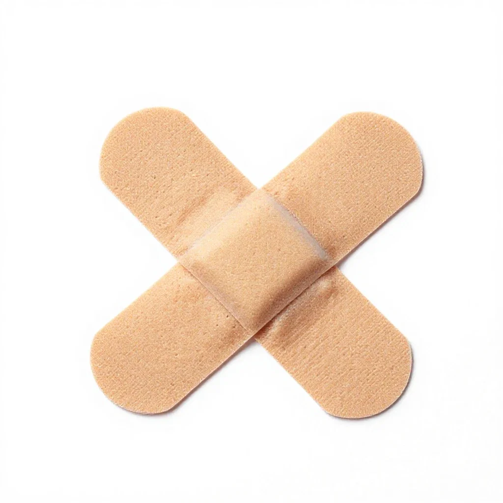 Adhesive bandage isolated on a white background