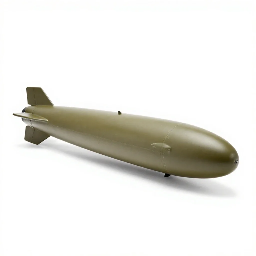 Aerial torpedo isolated on a white background