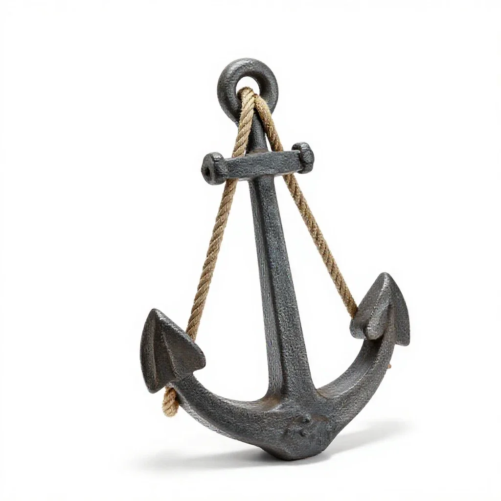 Anchor chain isolated on a white background