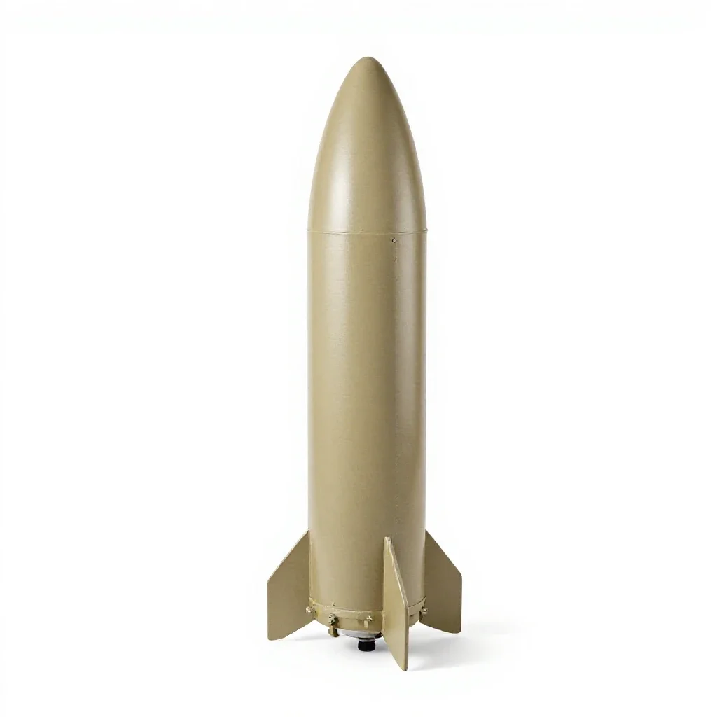 Anti-submarine rocket isolated on a white background