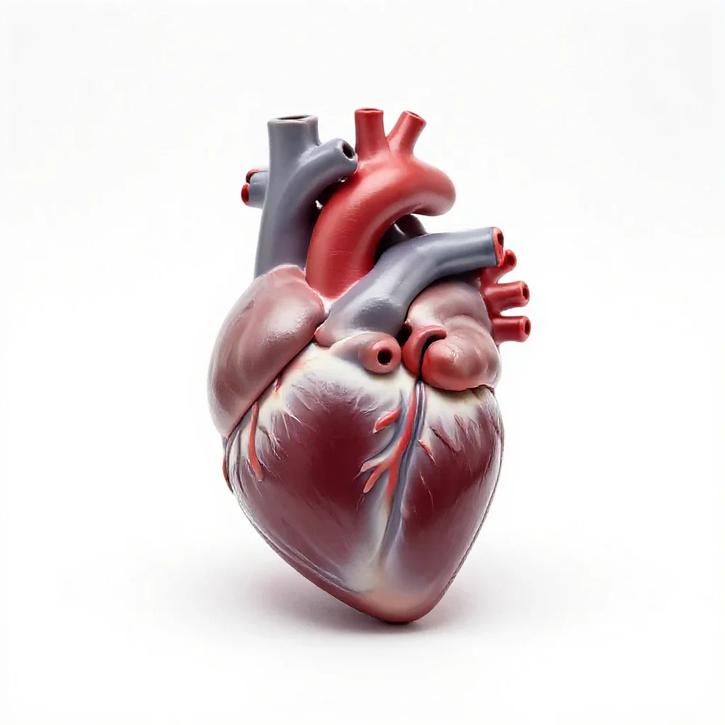 Artificial heart isolated on a white background