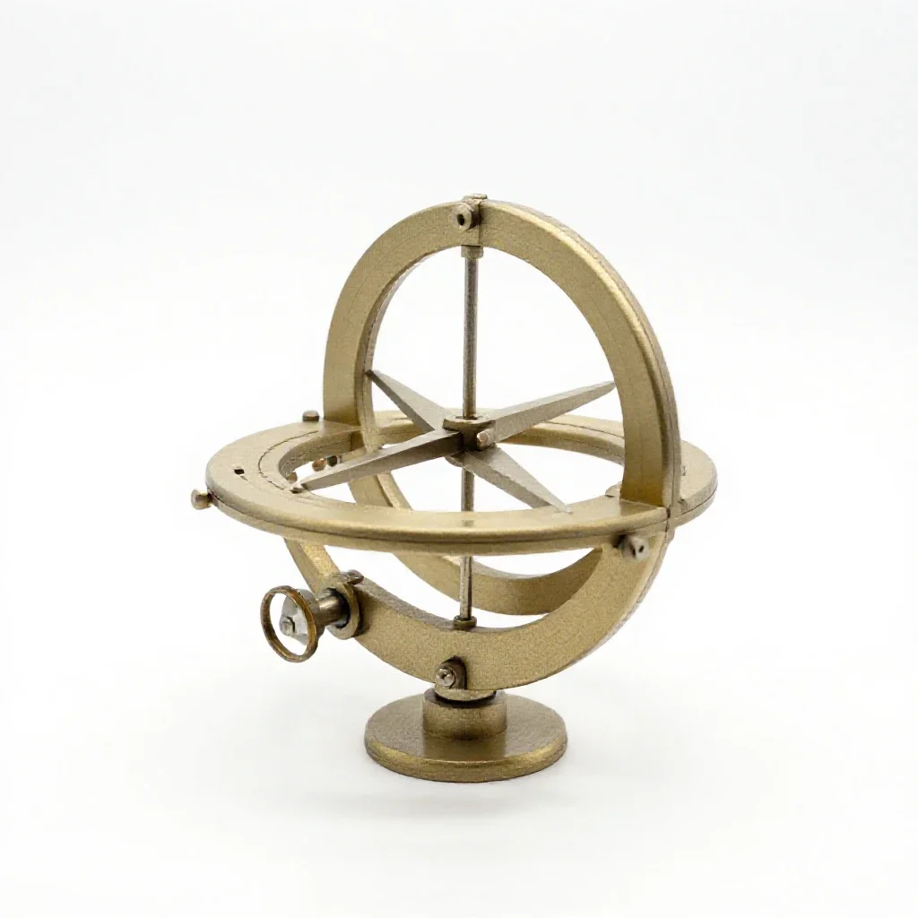 Artificial horizon isolated on a white background