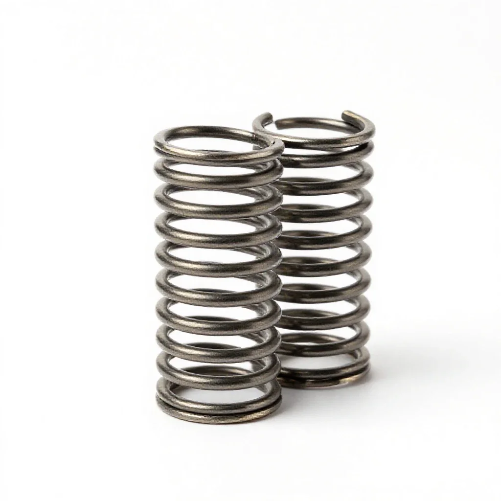 Astatic coils isolated on a white background