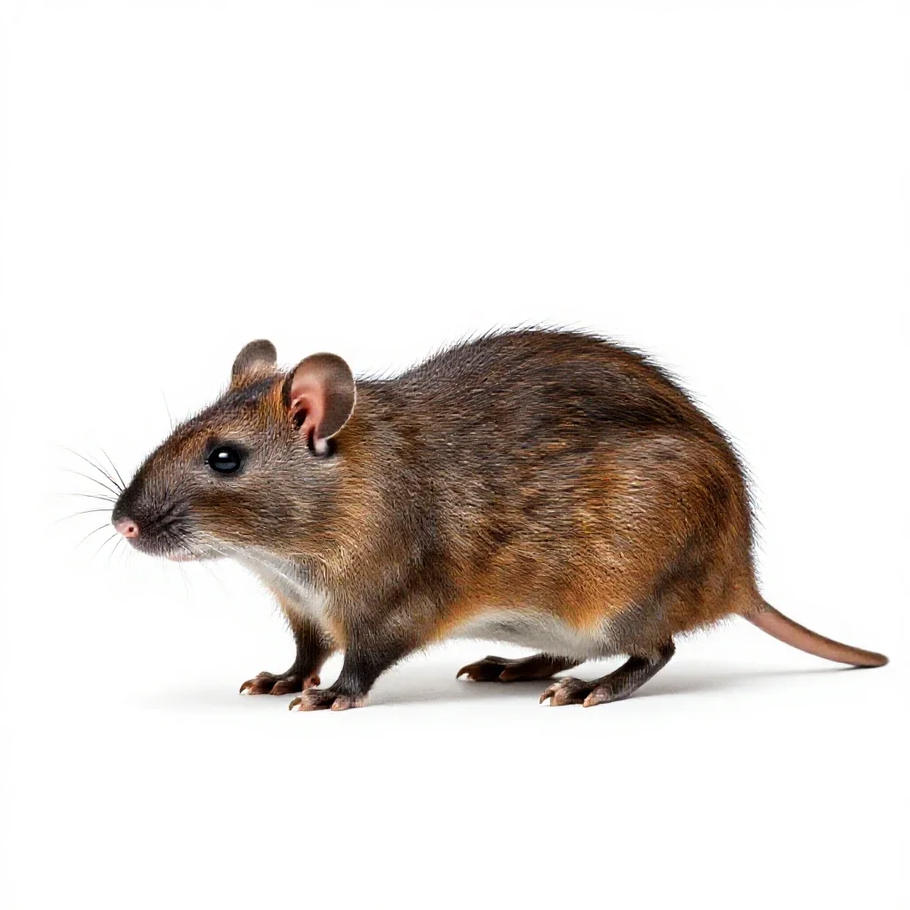 Bandicoot rat isolated on a white background