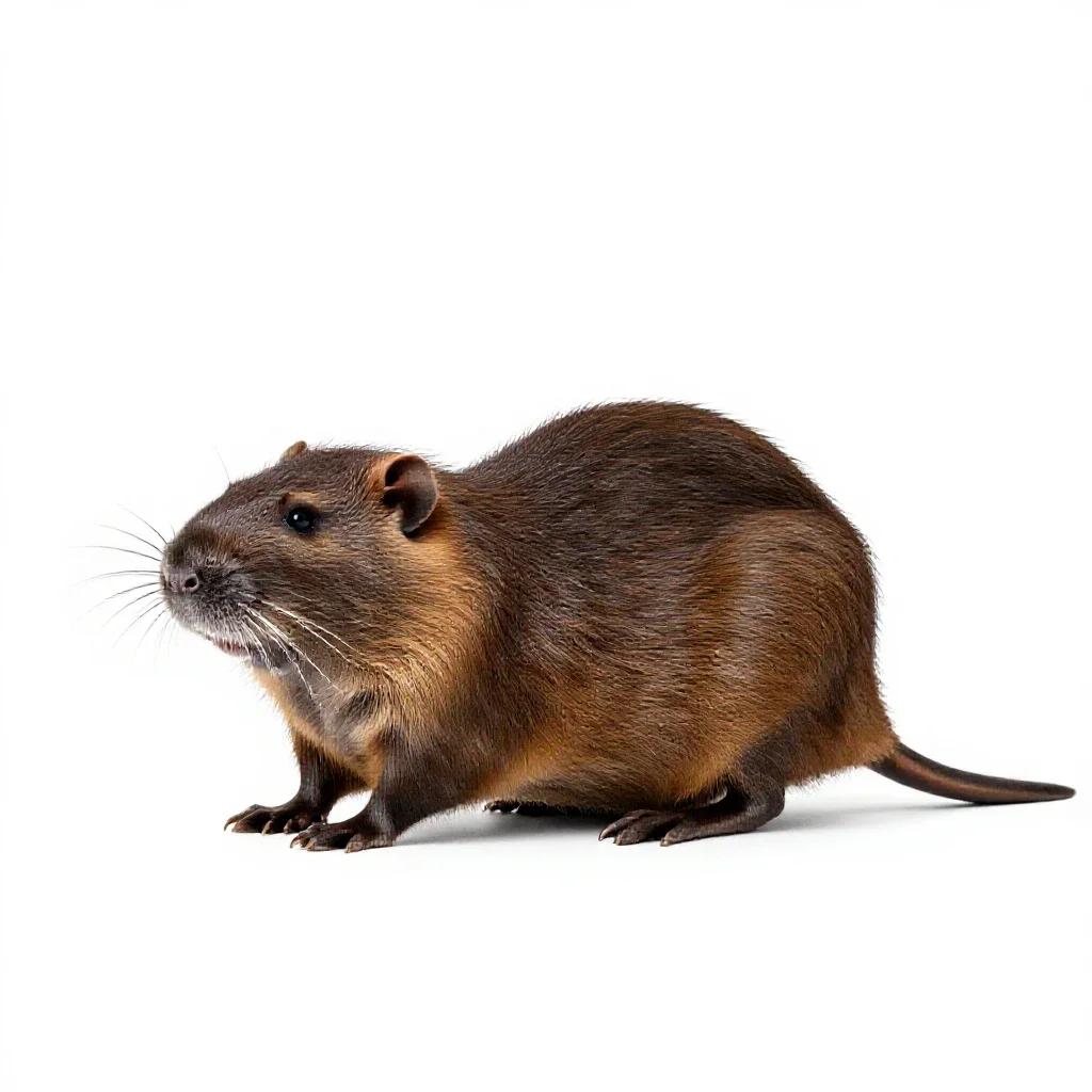 Beaver rat isolated on a white background