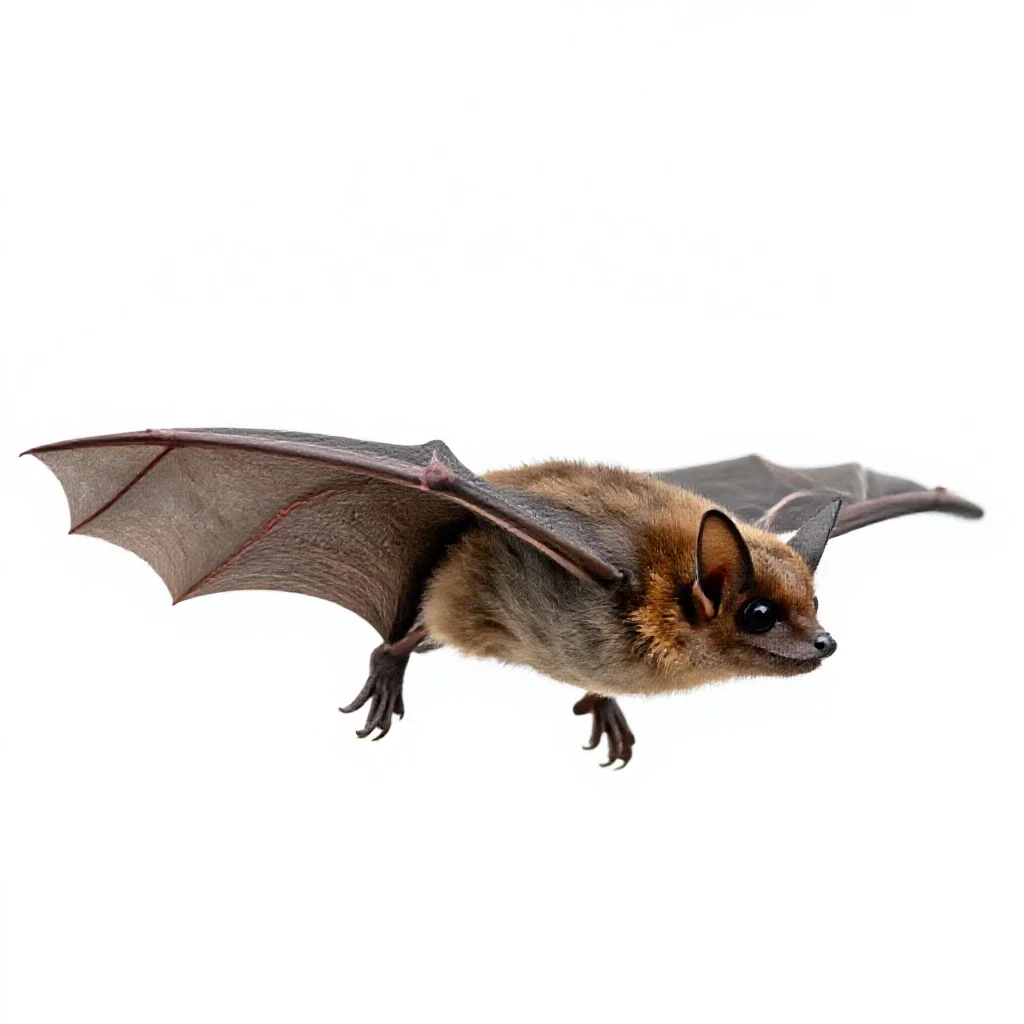 Big brown bat isolated on a white background