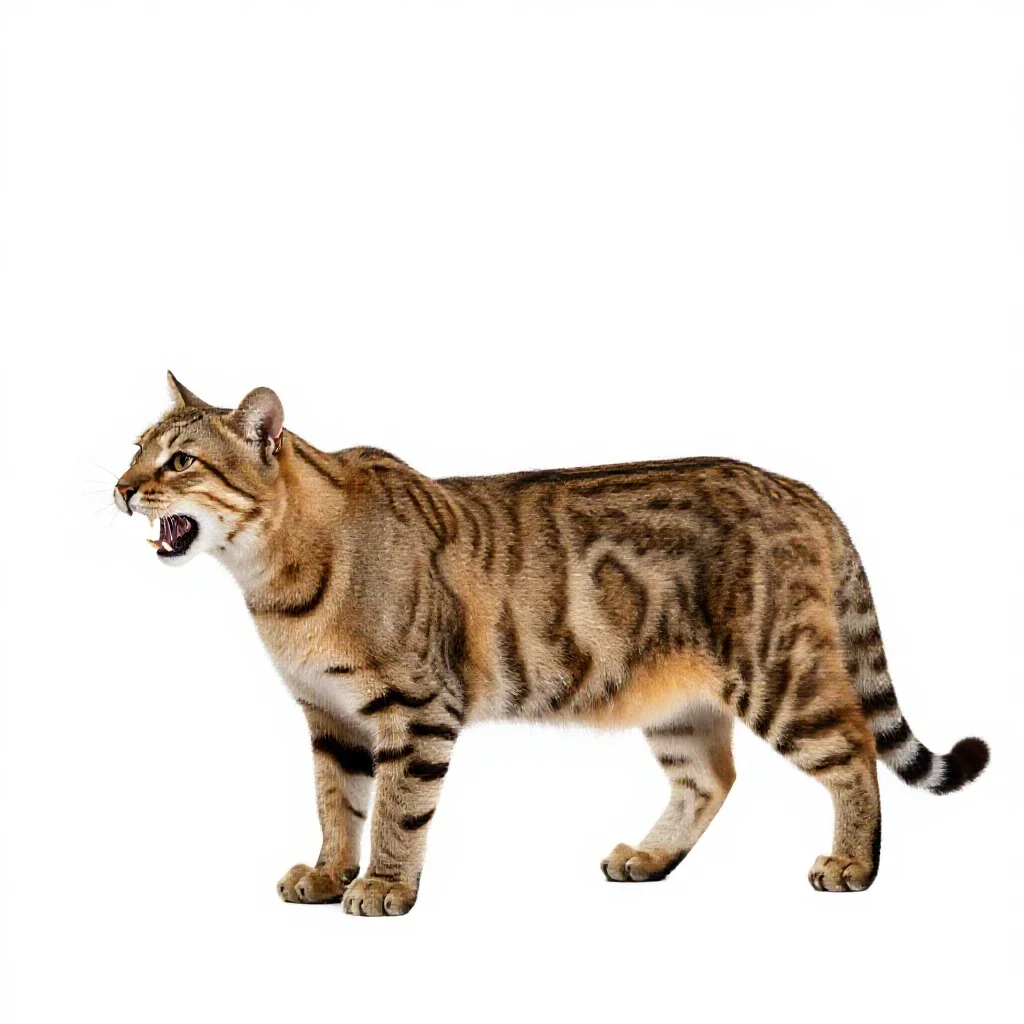 Big cat isolated on a white background