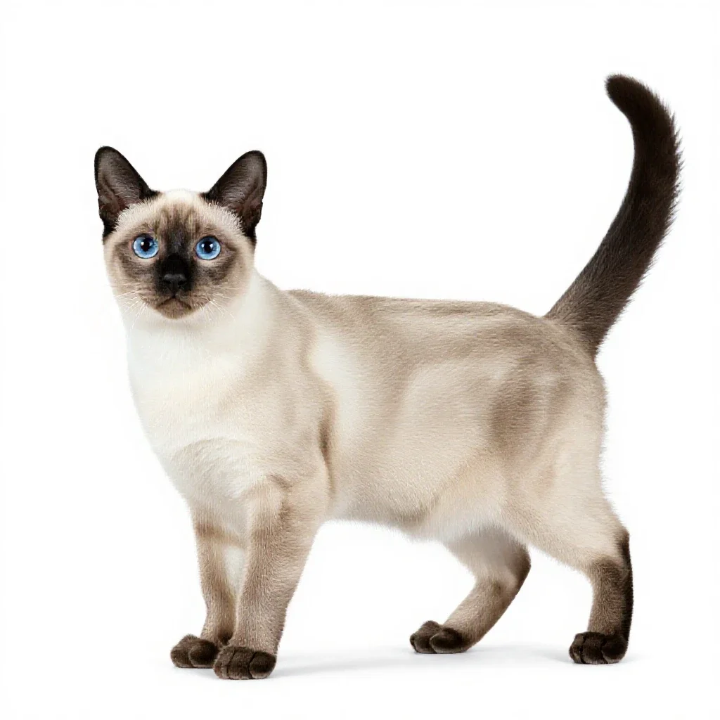Blue point Siamese isolated on a white background