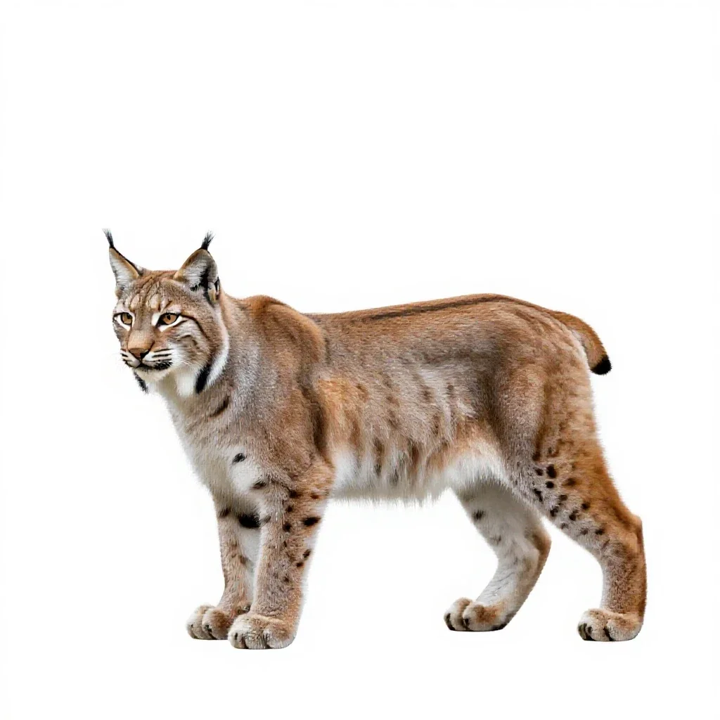 Bobcat isolated on a white background
