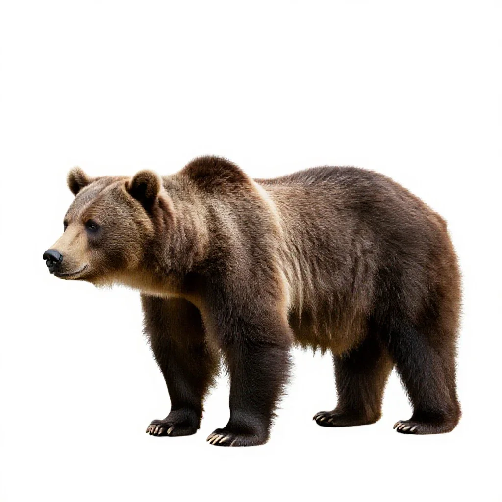 Brown bear isolated on a white background