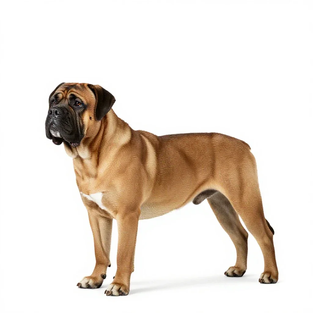 Bull mastiff isolated on a white background
