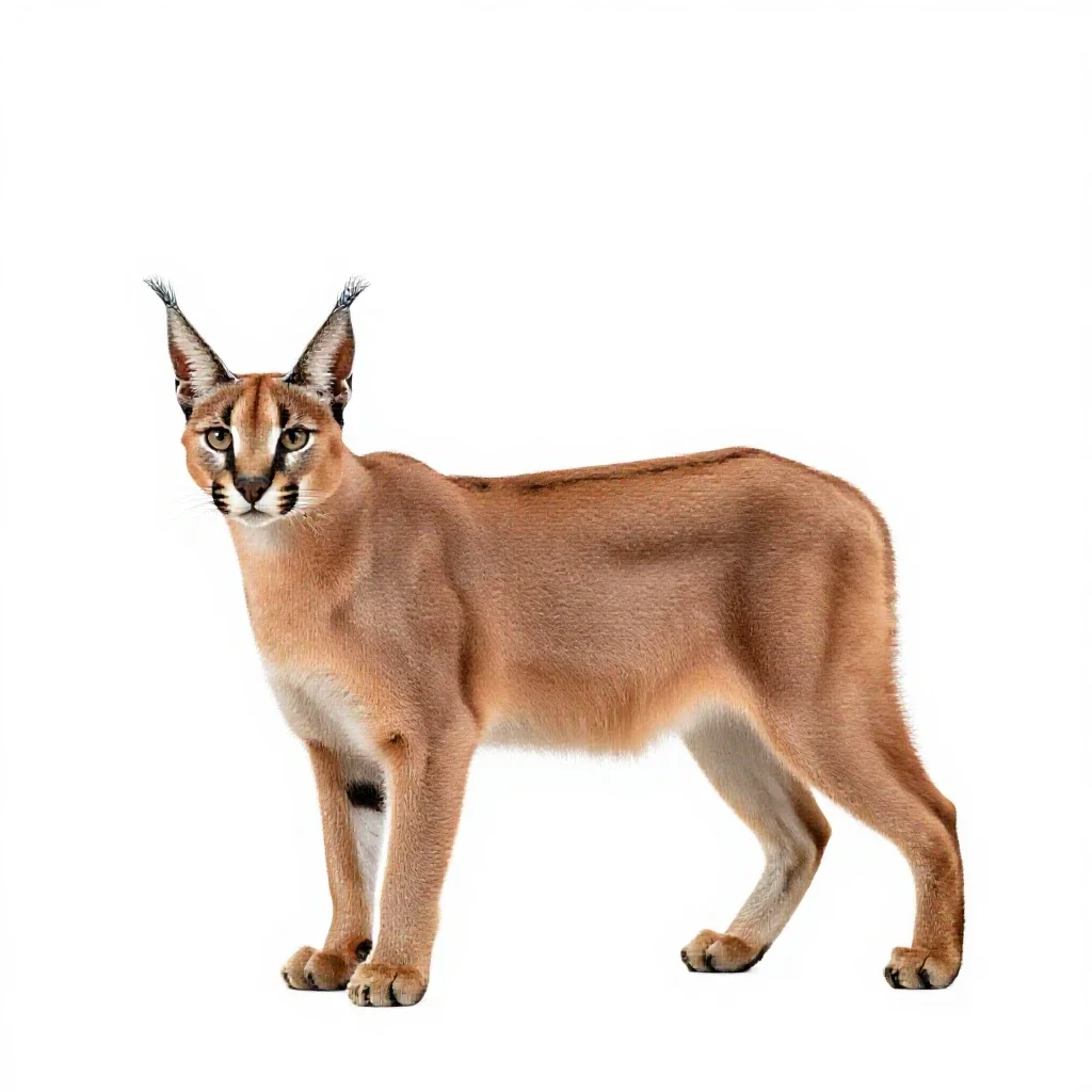 Caracal isolated on a white background