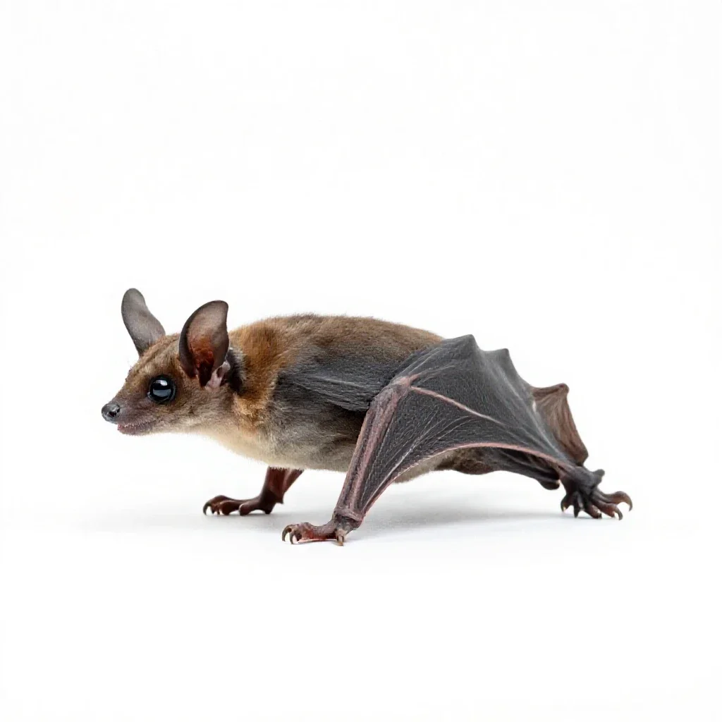 Carnivorous bat isolated on a white background