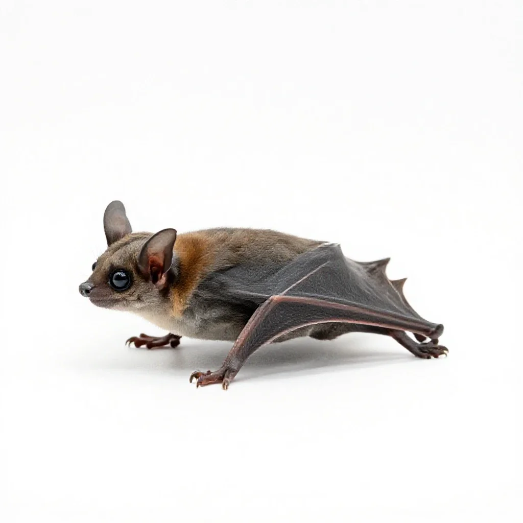Cave myotis isolated on a white background
