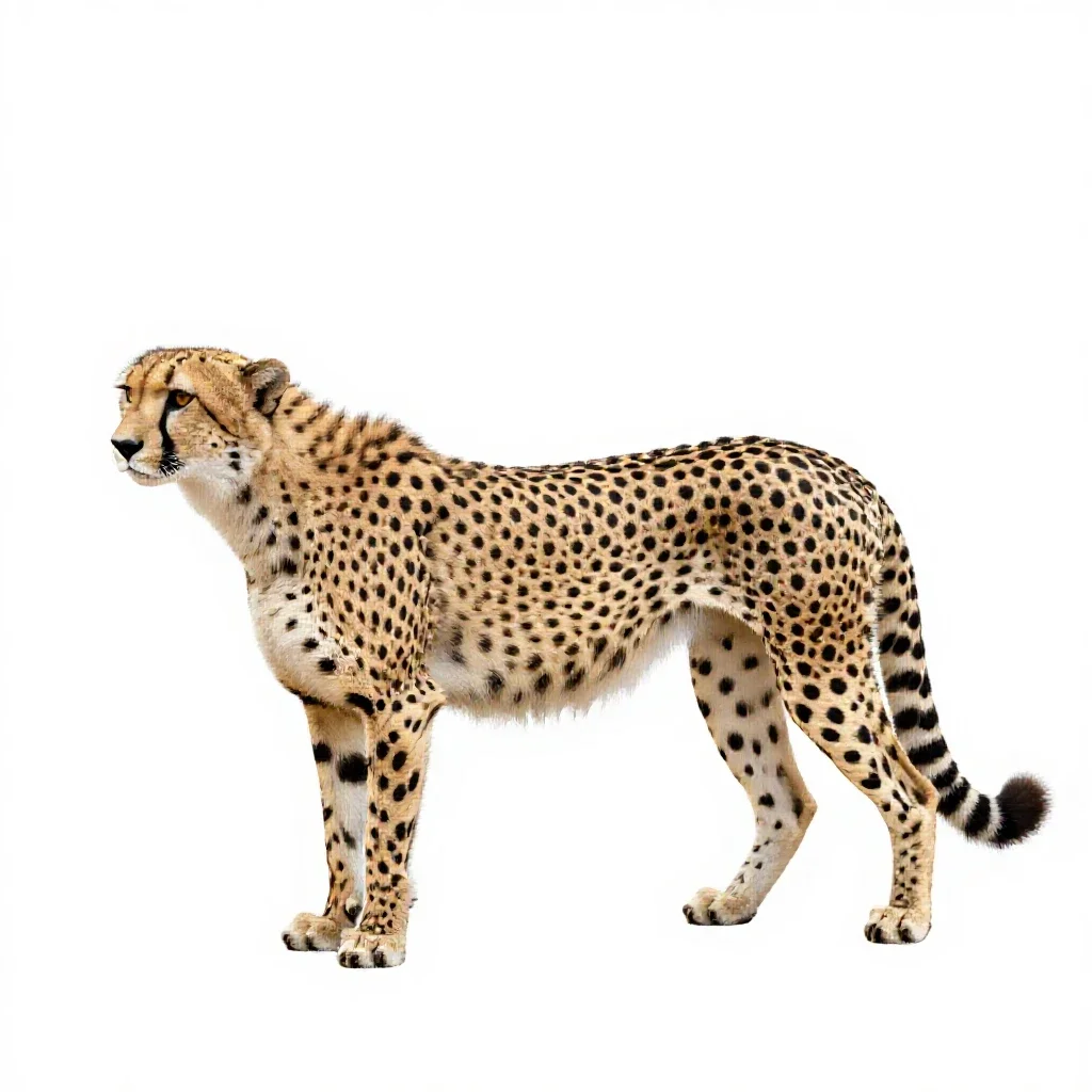 Cheetah isolated on a white background
