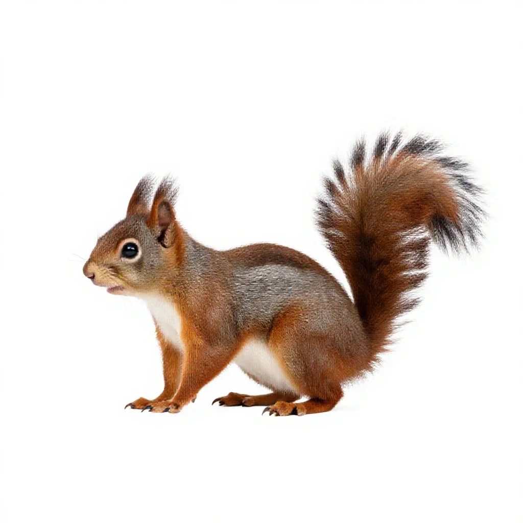 Chickeree isolated on a white background
