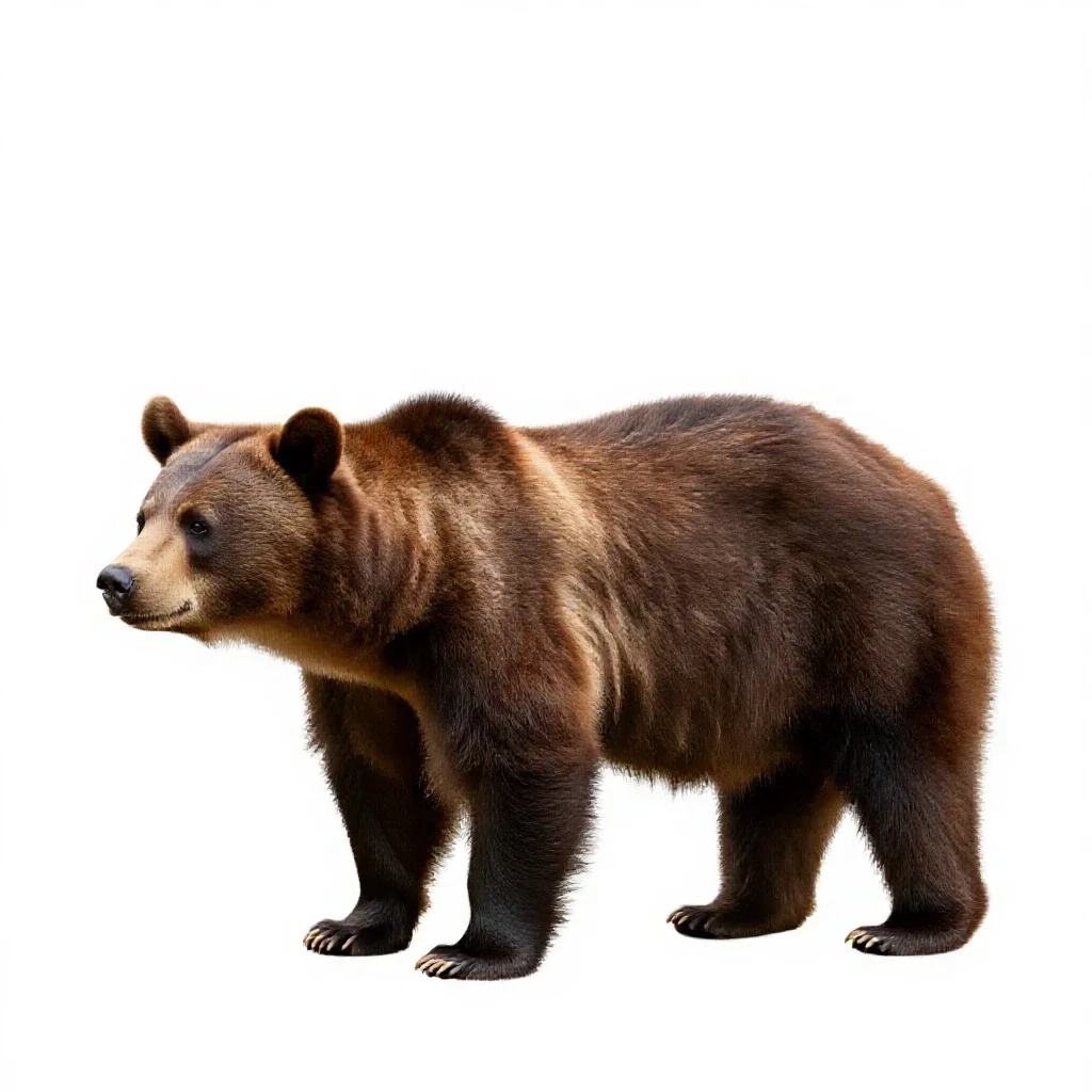 Cinnamon bear isolated on a white background