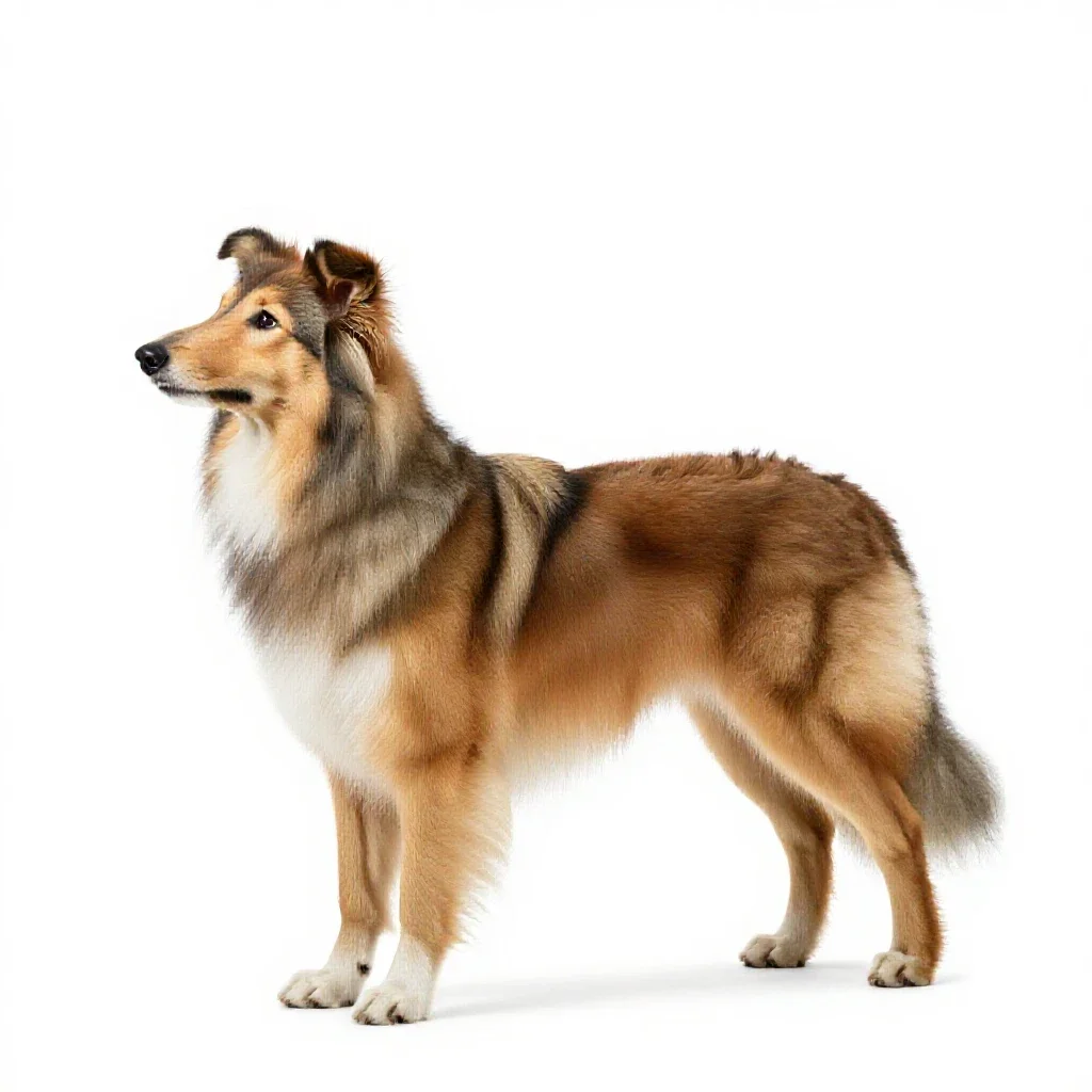 Collie isolated on a white background