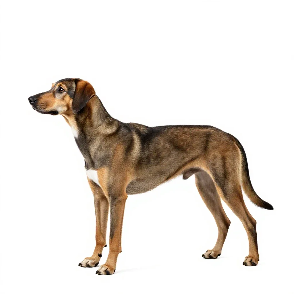 Coondog isolated on a white background