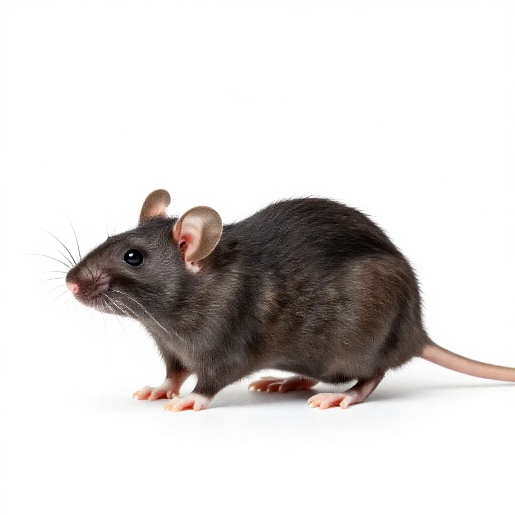 Cotton mouse isolated on a white background