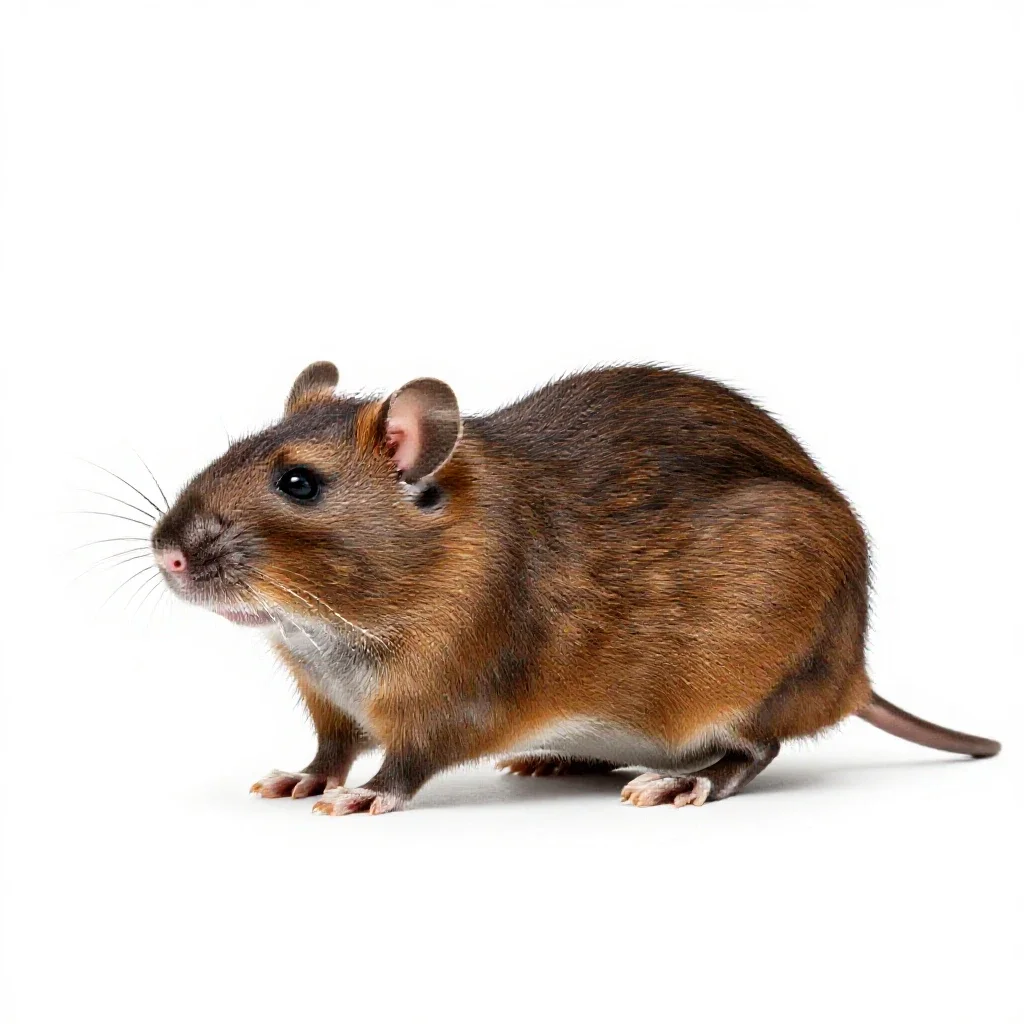 Cotton rat isolated on a white background