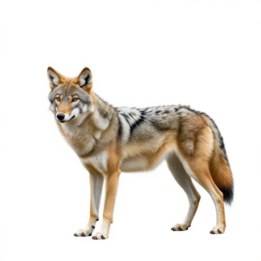 Coyote isolated on a white background